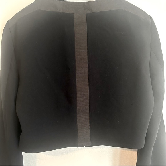 Cinq à Sept NWT Designer Colby Crop Jacket/Top Black/Black Size 8 - Picture 7 of 11